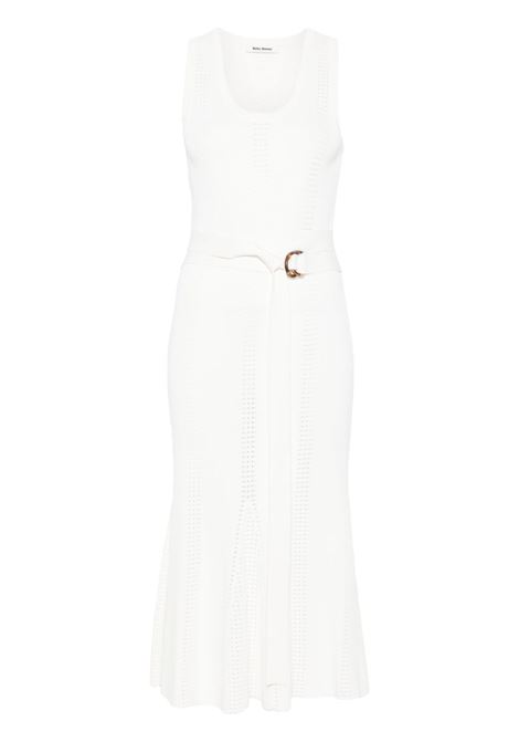 Abito midi Dusk in bianco Wales Bonner - donna WALES BONNER | WA25KN23KN06100